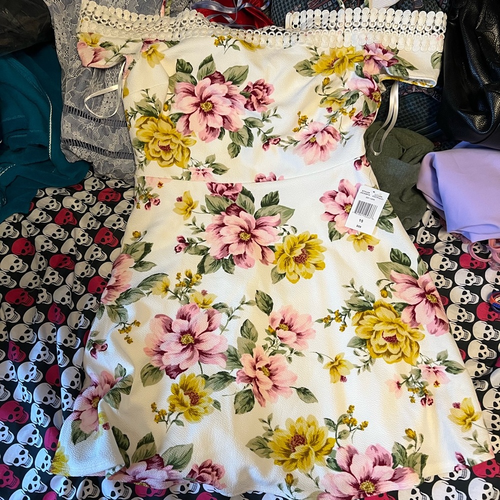 Jc penny’s spring off the shoulder floral dress